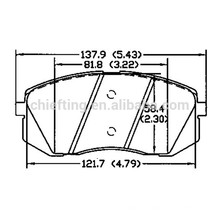 servicio de pastillas de freno D1295 58101-1DA00 para pastillas de freno sin polvo delantero Kia Hyundai